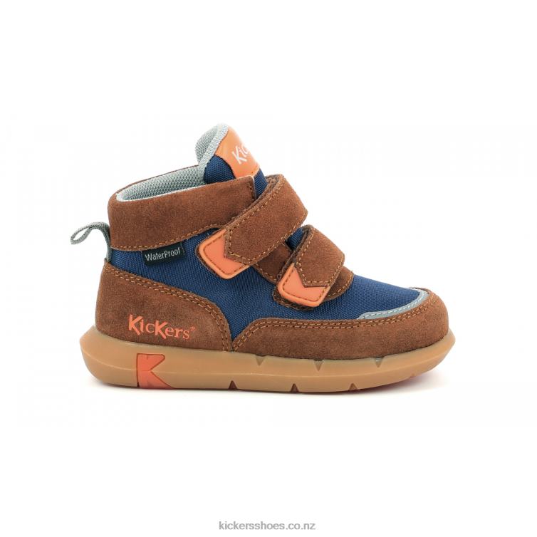 Kickers Kids Junibo Brown Blue Orange NPZDR966