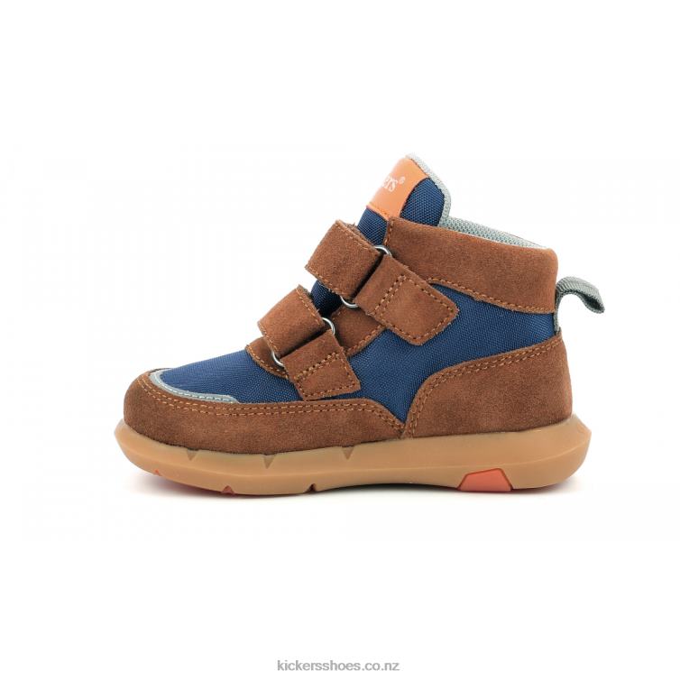 Kickers Kids Junibo Brown Blue Orange NPZDR966