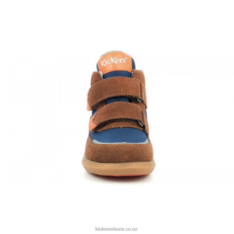 Kickers Kids Junibo Brown Blue Orange NPZDR966