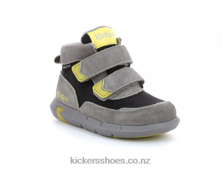 Kickers Kids Junibo Grey Green NPZDR965
