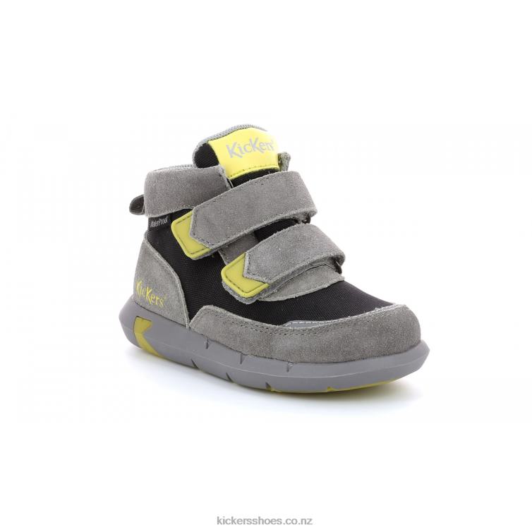 Kickers Kids Junibo Grey Green NPZDR965