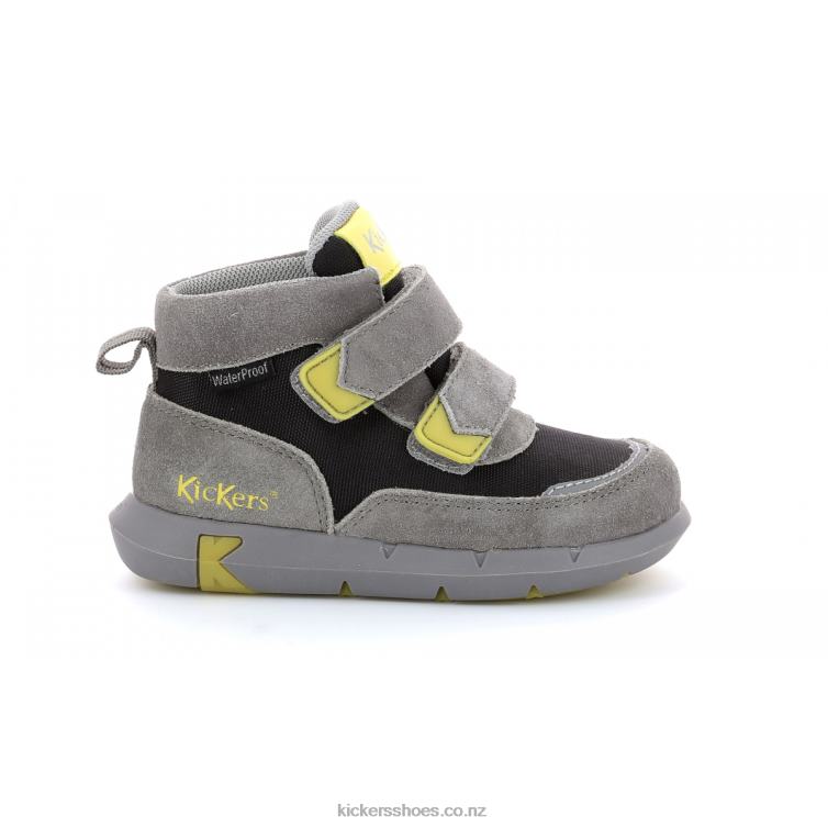 Kickers Kids Junibo Grey Green NPZDR965