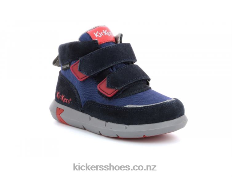 Kickers Kids Junibo Navy Red NPZDR968