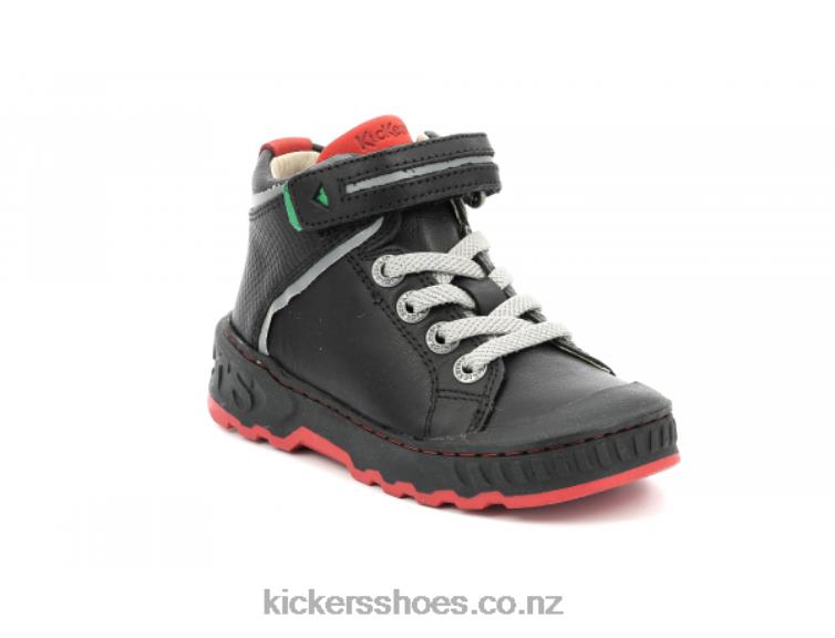 Kickers Kids Kick Teen Shiny Black NPZDR972