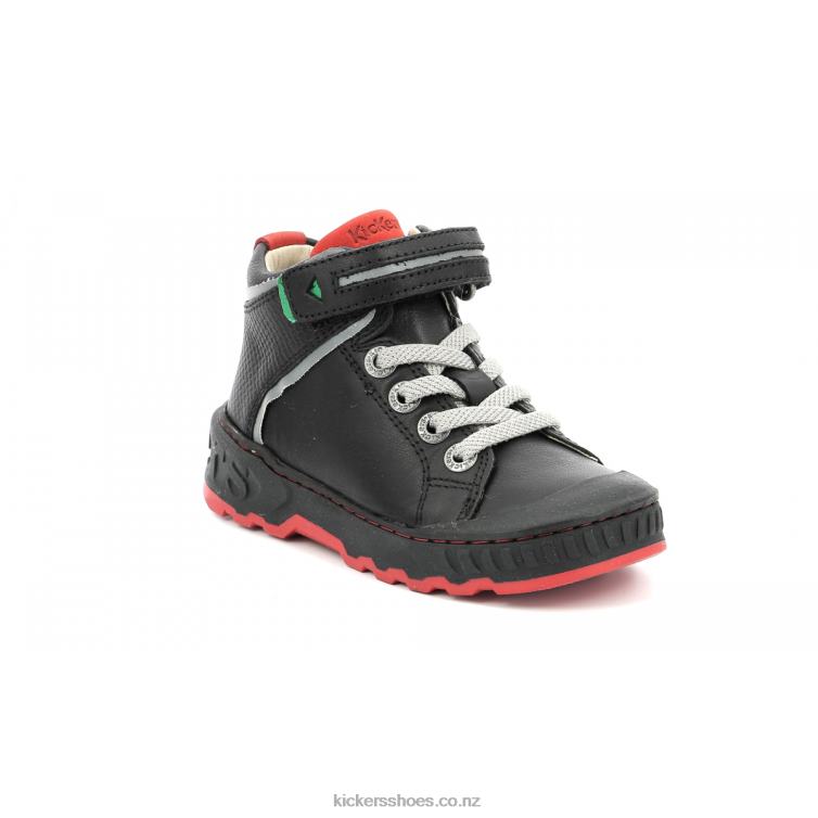 Kickers Kids Kick Teen Shiny Black NPZDR972