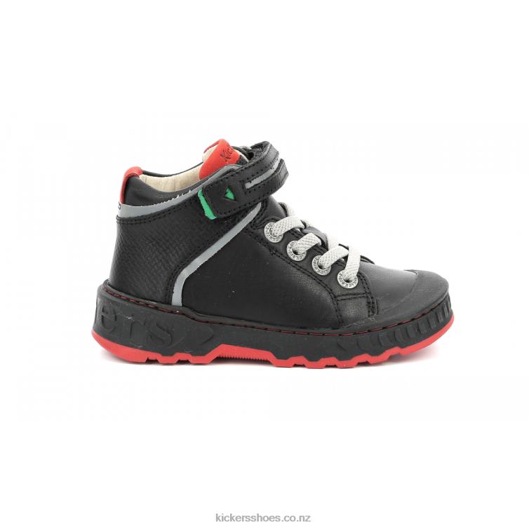 Kickers Kids Kick Teen Shiny Black NPZDR972