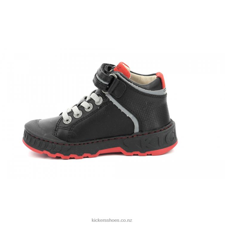Kickers Kids Kick Teen Shiny Black NPZDR972