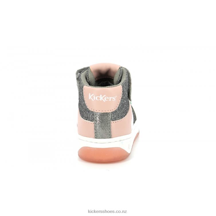 Kickers Kids Kickalien Grey Pink Silver NPZDR980
