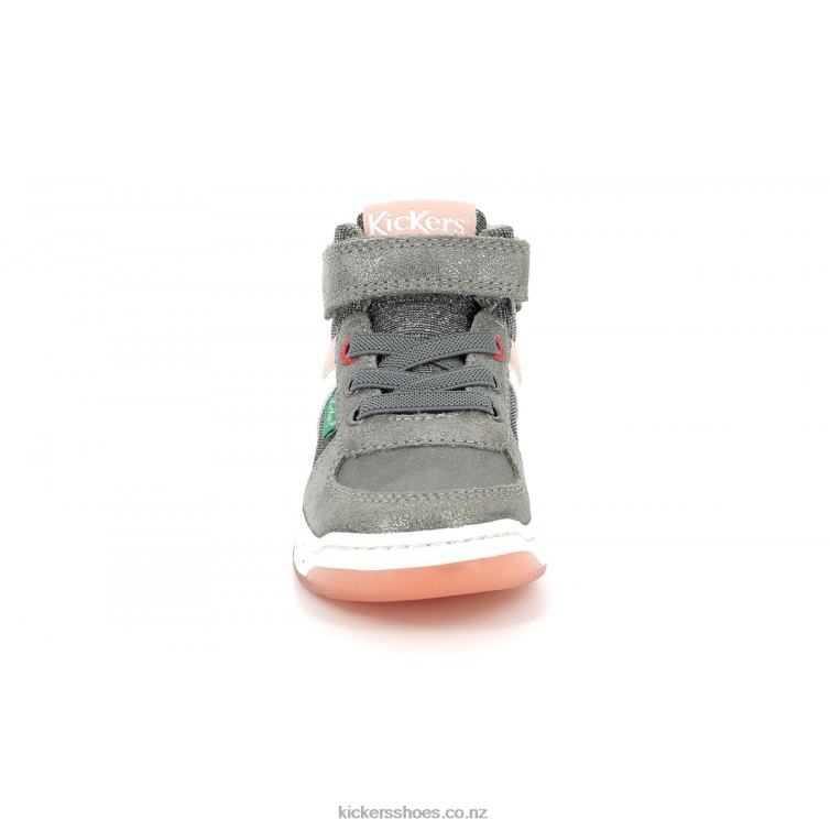 Kickers Kids Kickalien Grey Pink Silver NPZDR980