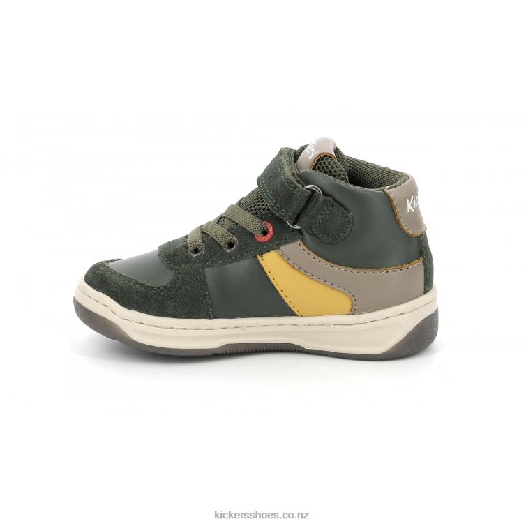Kickers Kids Kickalien Khaki Yellow Taupe NPZDR1007