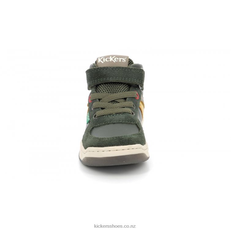 Kickers Kids Kickalien Khaki Yellow Taupe NPZDR1007