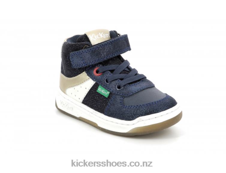 Kickers Kids Kickalien Navy Gold NPZDR978