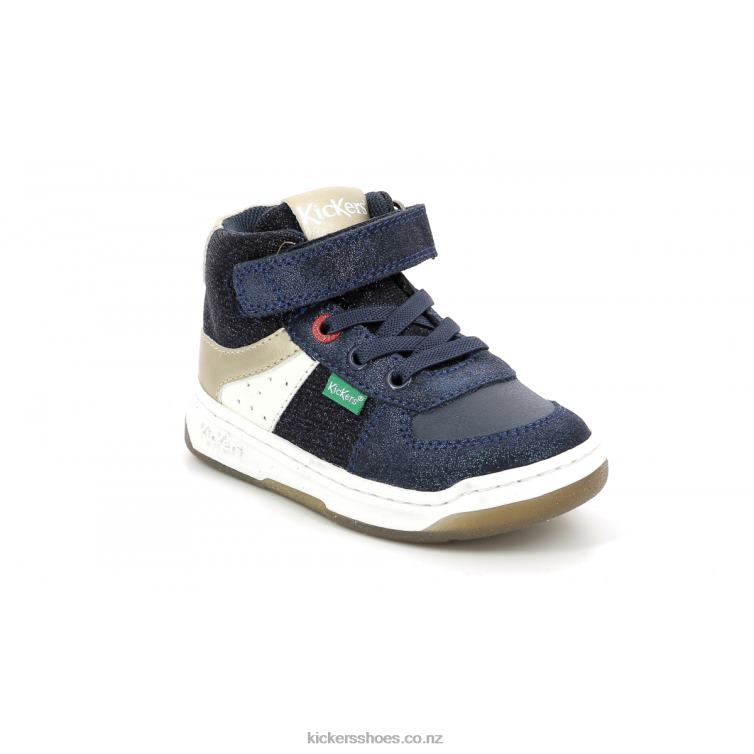 Kickers Kids Kickalien Navy Gold NPZDR978