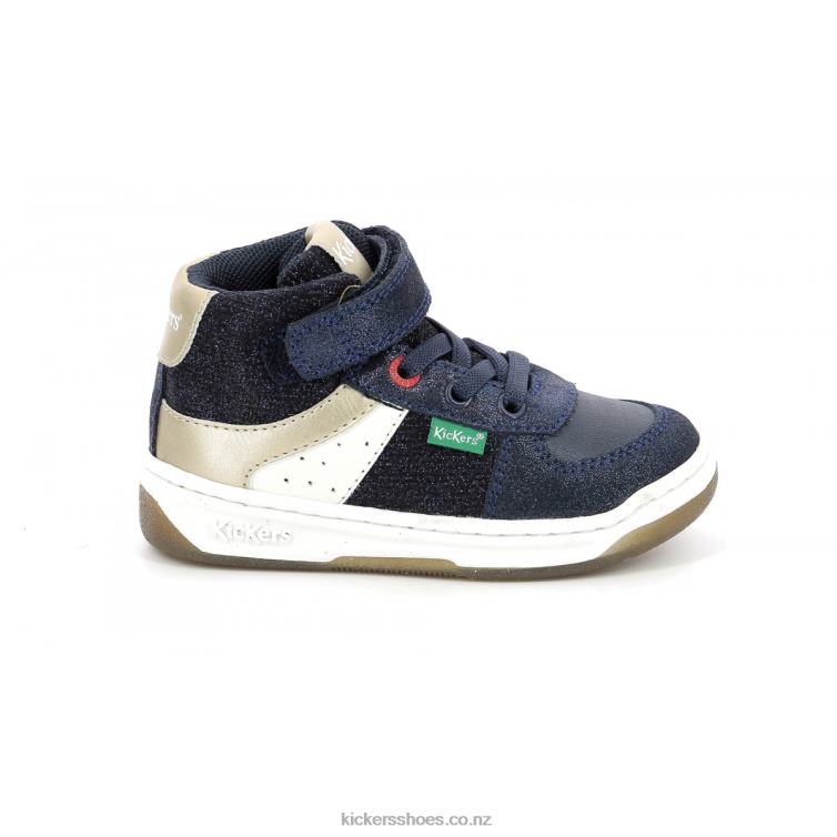 Kickers Kids Kickalien Navy Gold NPZDR978