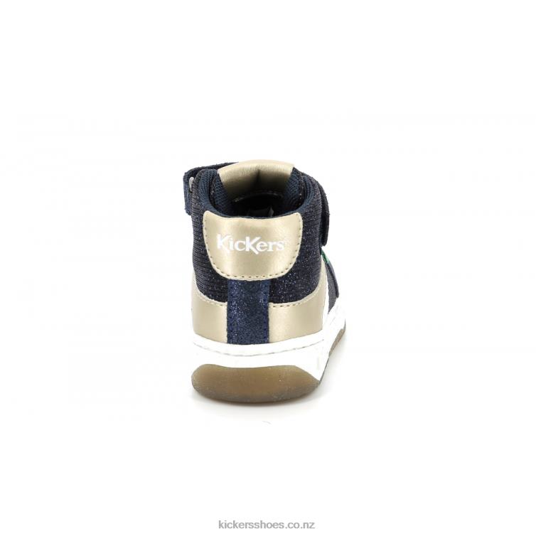 Kickers Kids Kickalien Navy Gold NPZDR978