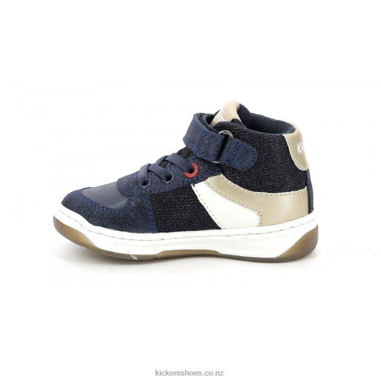 Kickers Kids Kickalien Navy Gold NPZDR978
