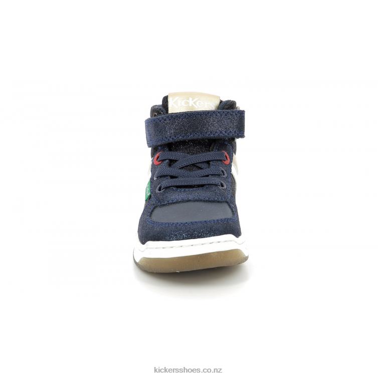 Kickers Kids Kickalien Navy Gold NPZDR978