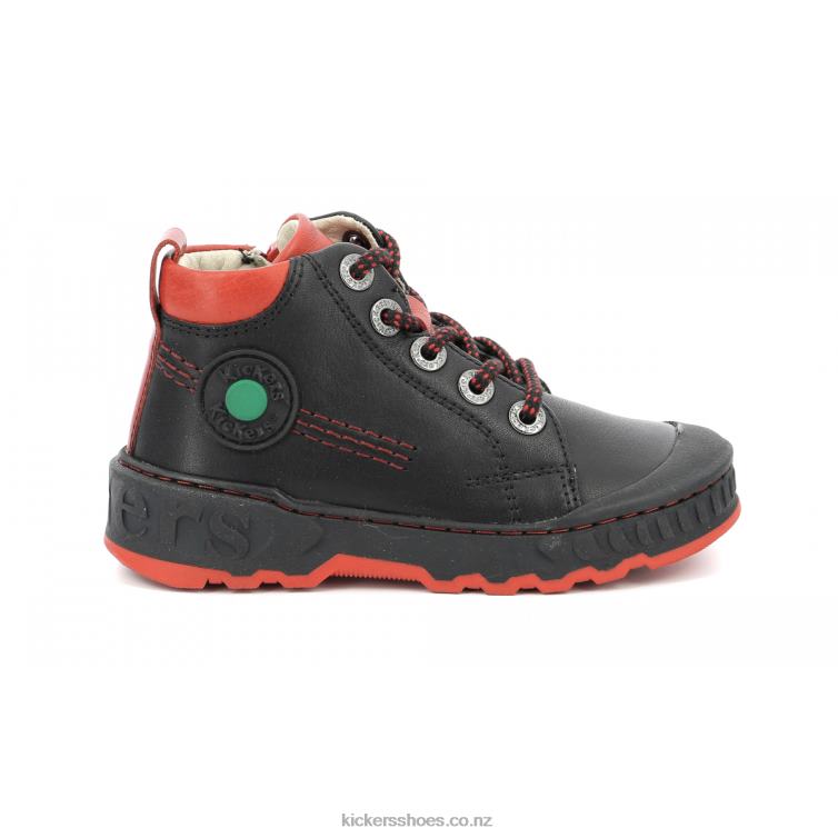 Kickers Kids Kickdundy Black Red NPZDR991