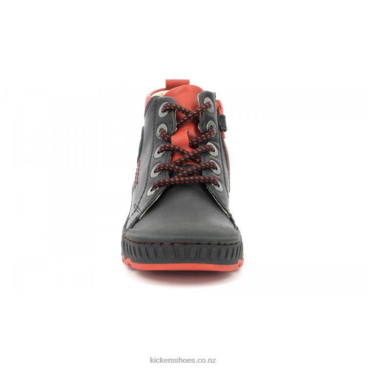 Kickers Kids Kickdundy Black Red NPZDR991