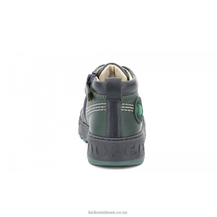 Kickers Kids Kickdundy Green Navy NPZDR990