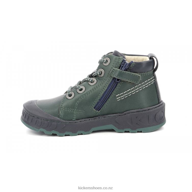 Kickers Kids Kickdundy Green Navy NPZDR990