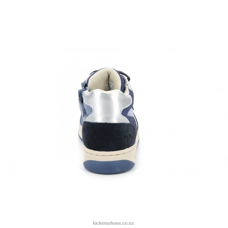 Kickers Kids Kicklax Navy Blue Leopard NPZDR945