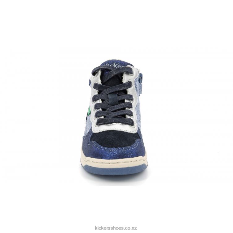 Kickers Kids Kicklax Navy Blue Leopard NPZDR945