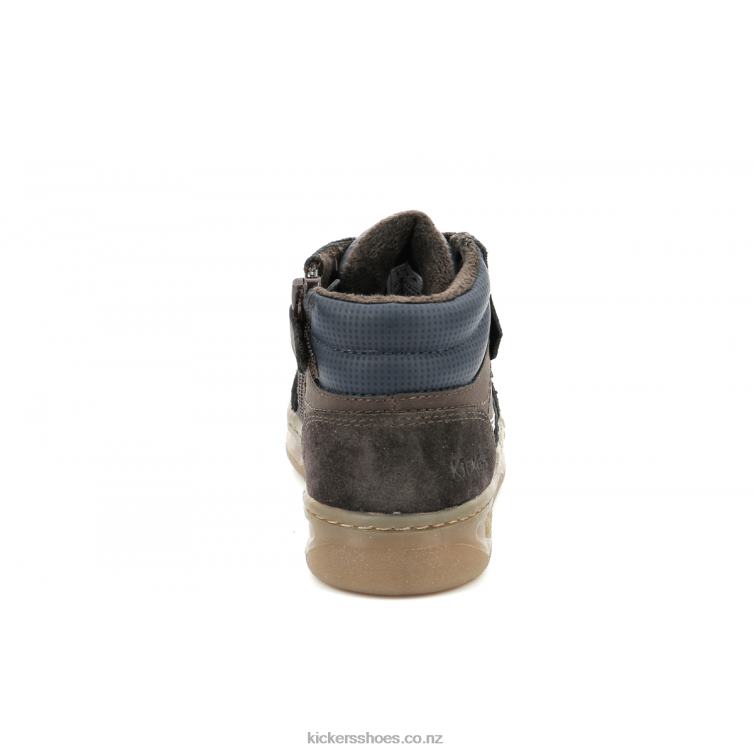 Kickers Kids Kickosta Dark Brown Navy NPZDR961