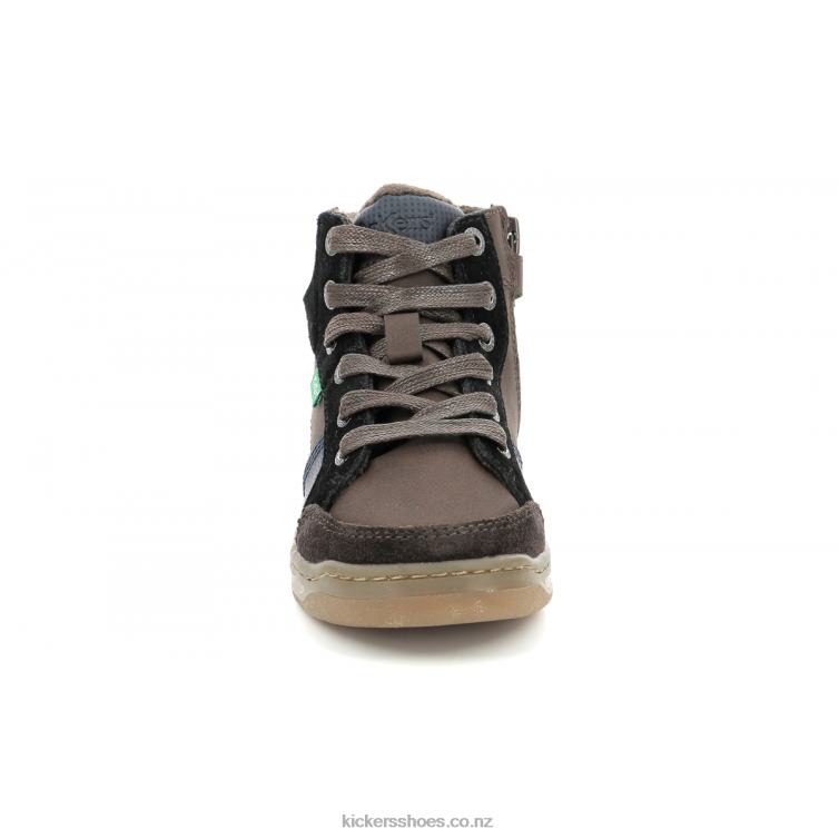 Kickers Kids Kickosta Dark Brown Navy NPZDR961