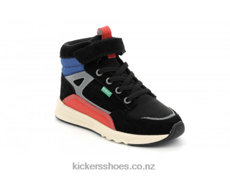 Kickers Kids Kikafar Black Red Blue NPZDR942