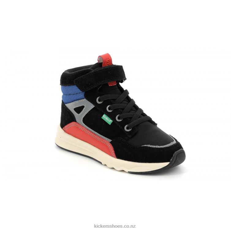 Kickers Kids Kikafar Black Red Blue NPZDR942