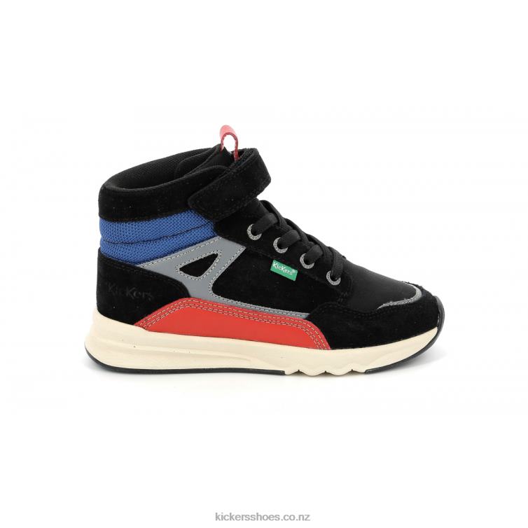 Kickers Kids Kikafar Black Red Blue NPZDR942