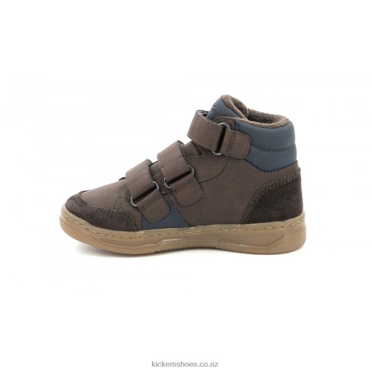 Kickers Kids Kroisy Dark Brown Navy NPZDR939
