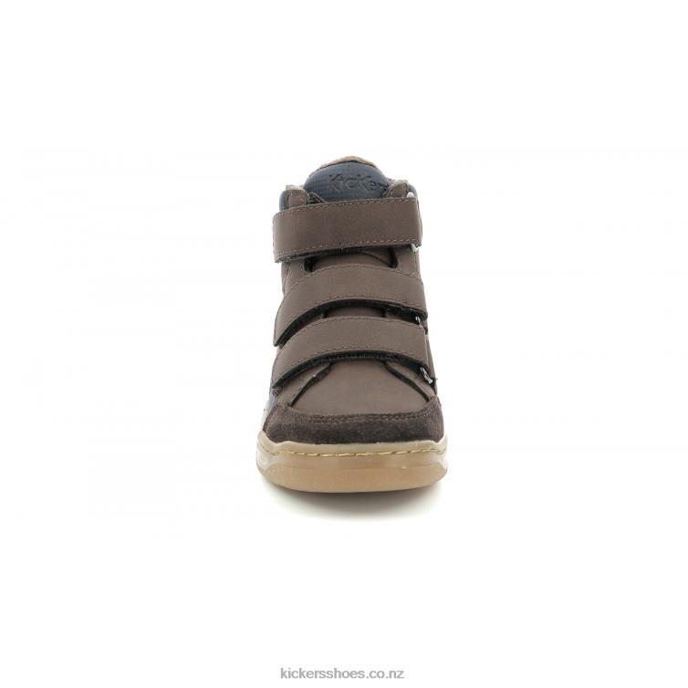 Kickers Kids Kroisy Dark Brown Navy NPZDR939