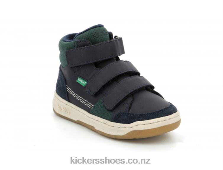 Kickers Kids Kroisy Navy Green NPZDR940