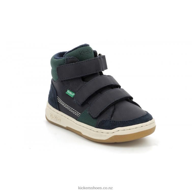 Kickers Kids Kroisy Navy Green NPZDR940