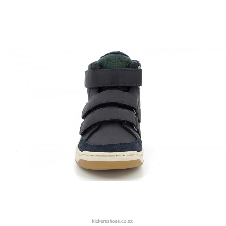 Kickers Kids Kroisy Navy Green NPZDR940