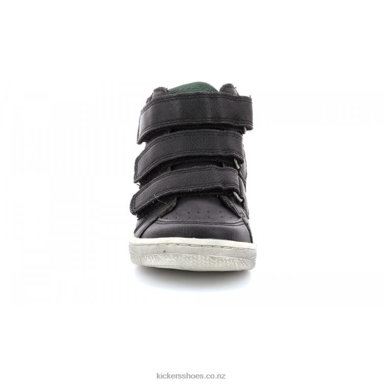 Kickers Kids Lohan Black Green NPZDR954