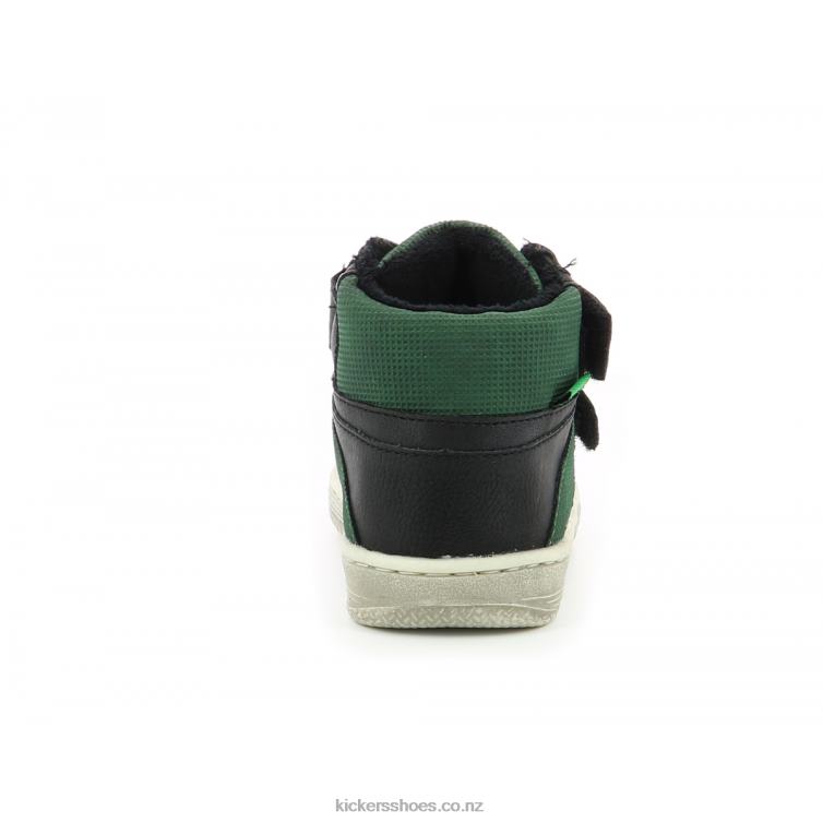 Kickers Kids Lohan Black Green NPZDR956