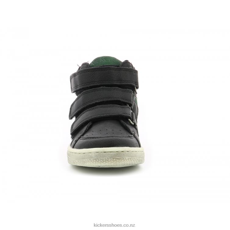 Kickers Kids Lohan Black Green NPZDR956