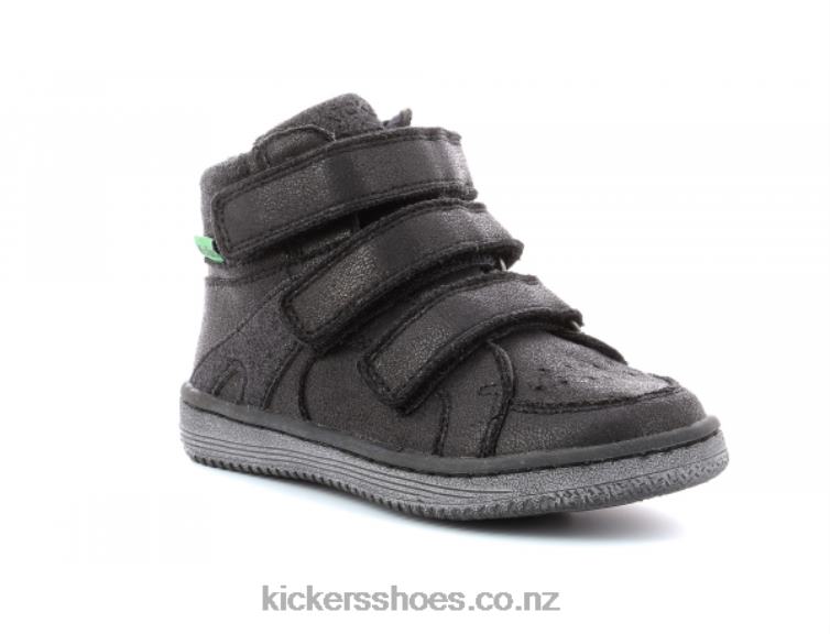 Kickers Kids Lohan Bright Black NPZDR949