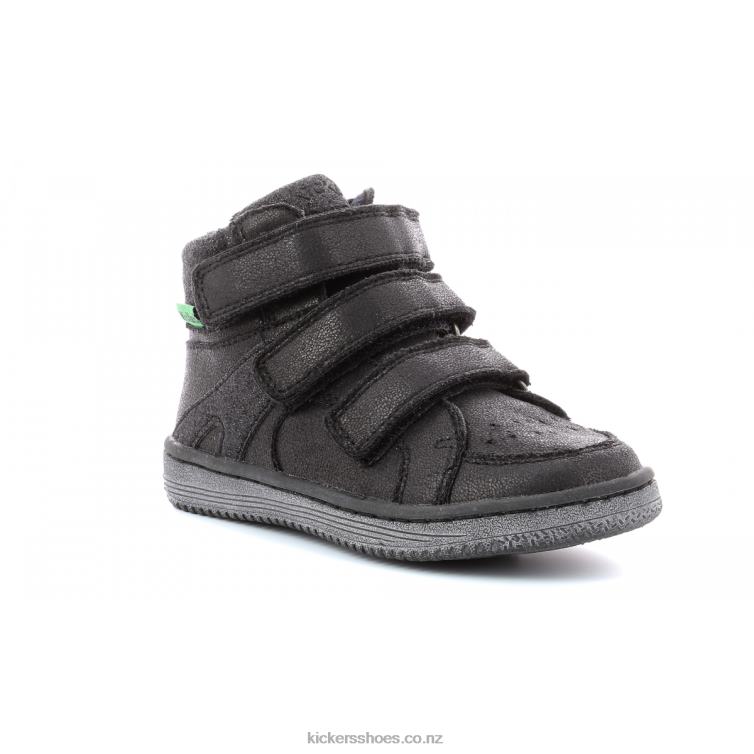 Kickers Kids Lohan Bright Black NPZDR949