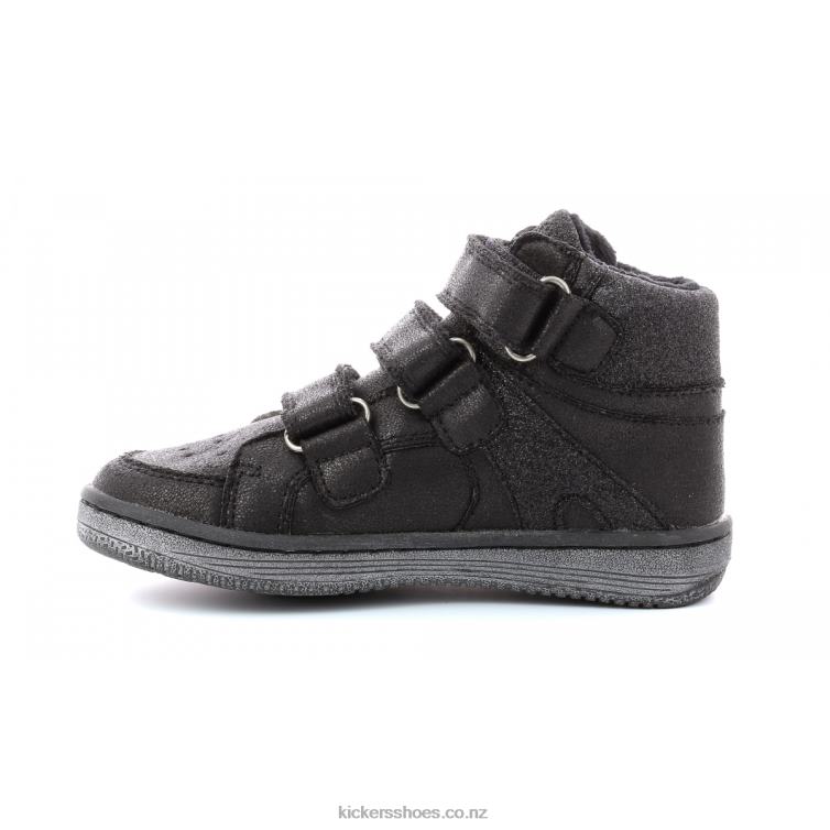 Kickers Kids Lohan Bright Black NPZDR949