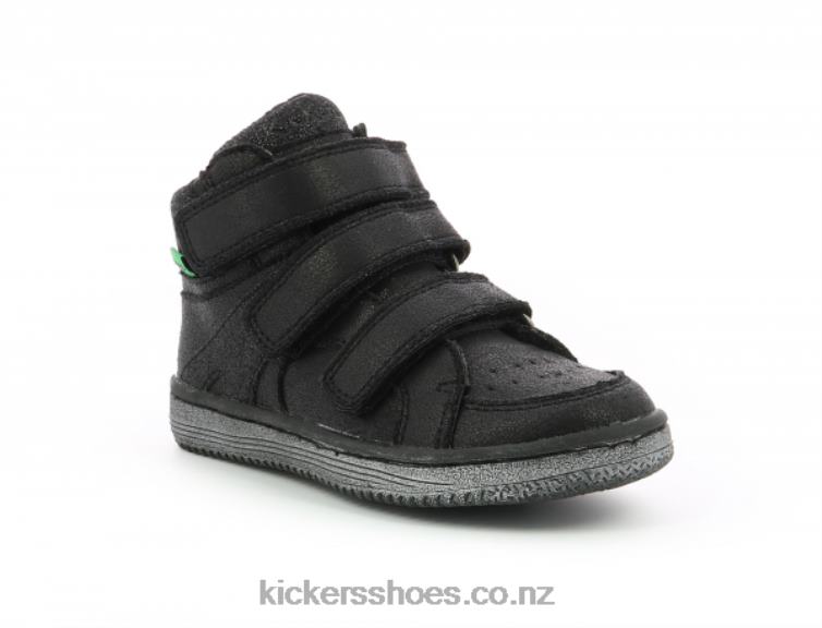 Kickers Kids Lohan Bright Black NPZDR952