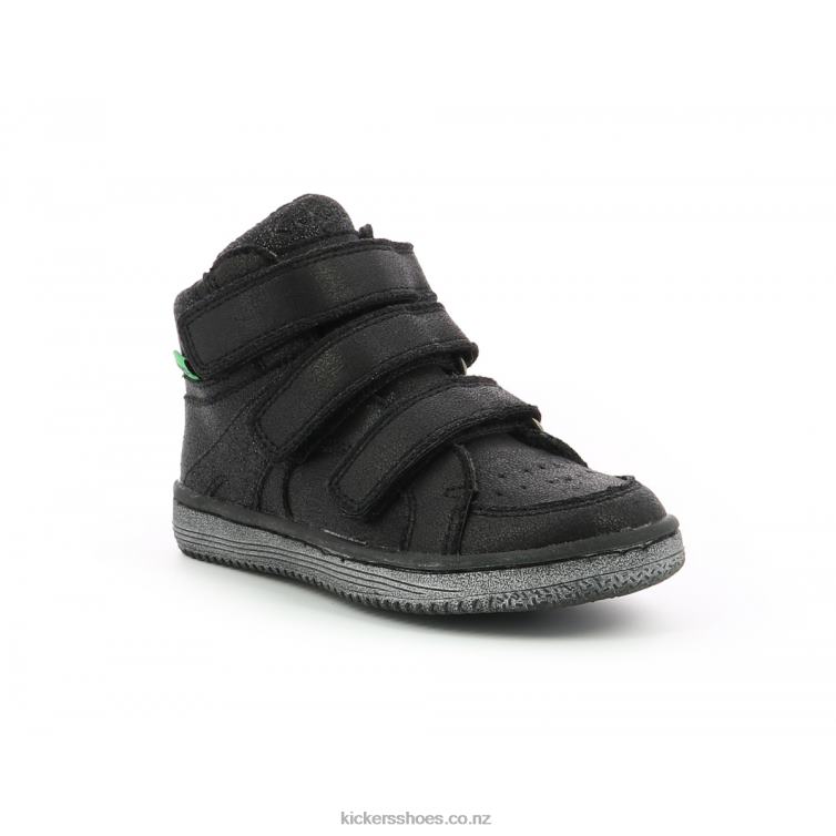 Kickers Kids Lohan Bright Black NPZDR952