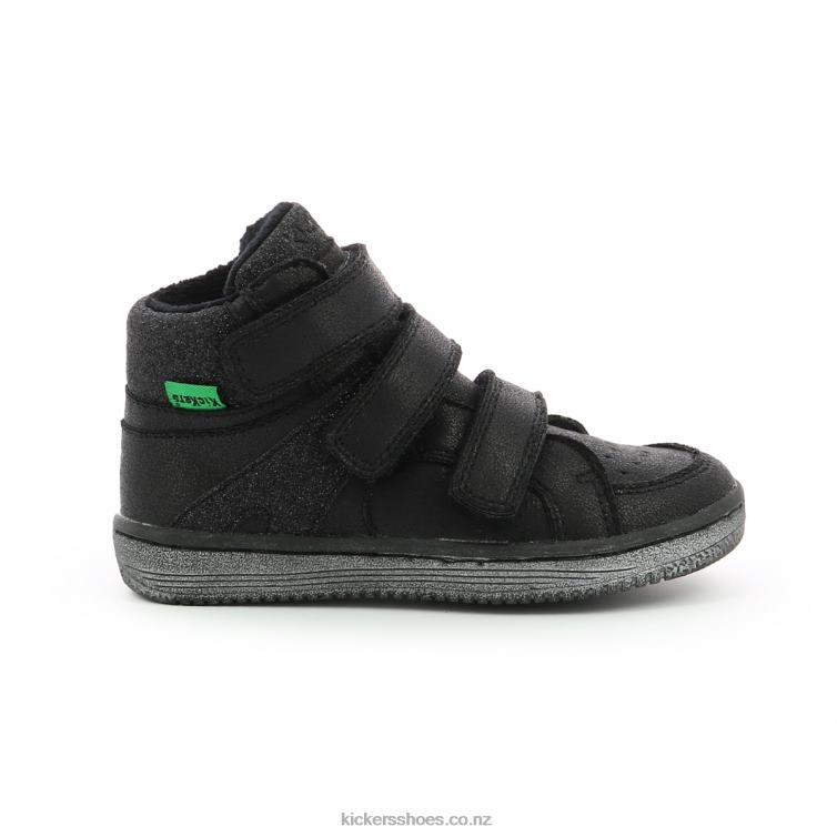 Kickers Kids Lohan Bright Black NPZDR952