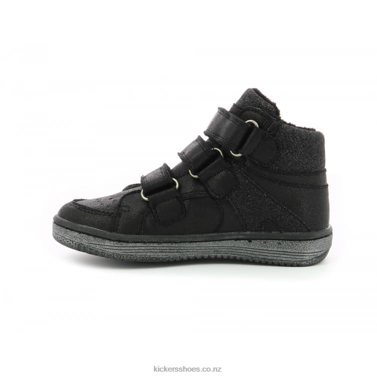 Kickers Kids Lohan Bright Black NPZDR952