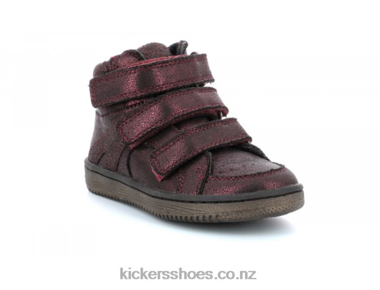 Kickers Kids Lohan Bright Burgundy NPZDR948