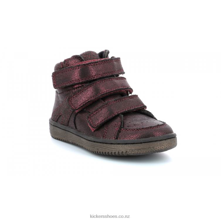 Kickers Kids Lohan Bright Burgundy NPZDR948