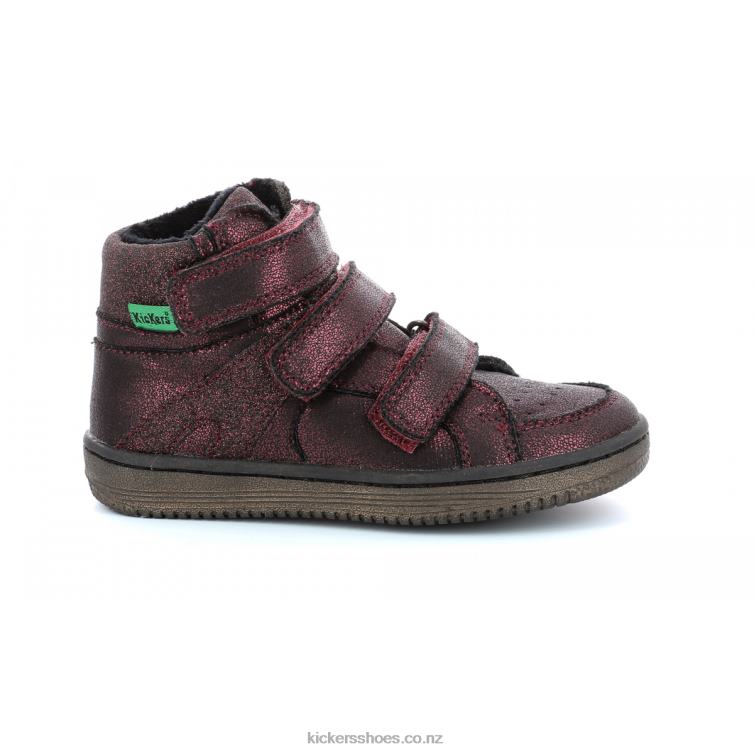 Kickers Kids Lohan Bright Burgundy NPZDR948